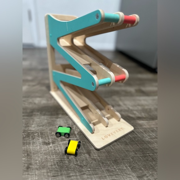 lovevery Other - Lovevery Wooden Side by Side Race and Chase Track